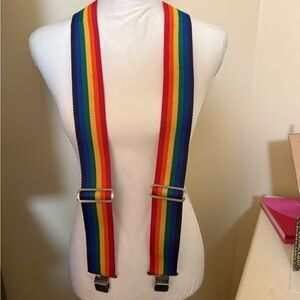 Rainbow Stripe Adjustable Suspenders CLC